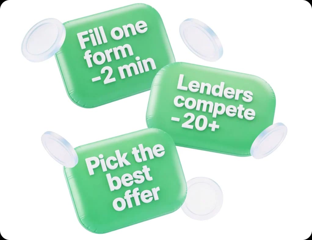 One form. Multiple lenders. The best offer wins.